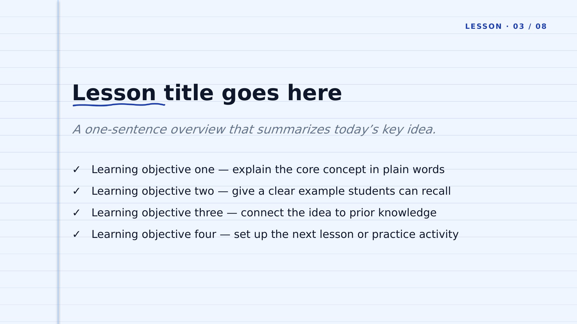Coursebook — Slate Blue slide 3: Lesson content