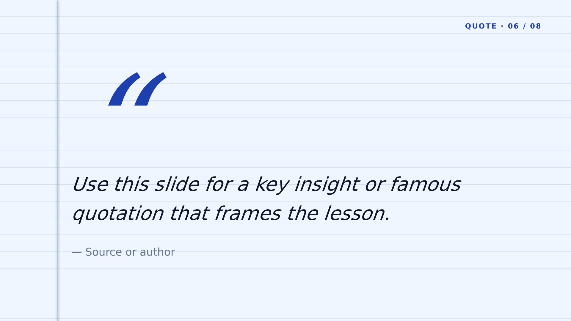 Coursebook — Slate Blue slide 6: Key quote