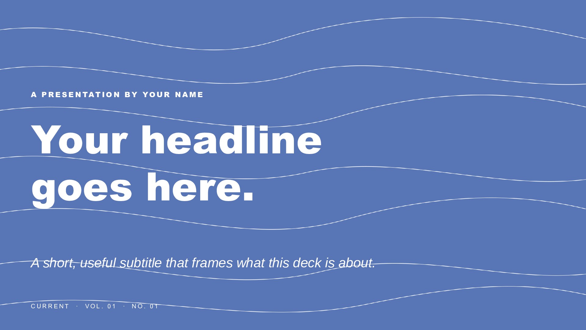 Lines — Blue slide 1: Title cover