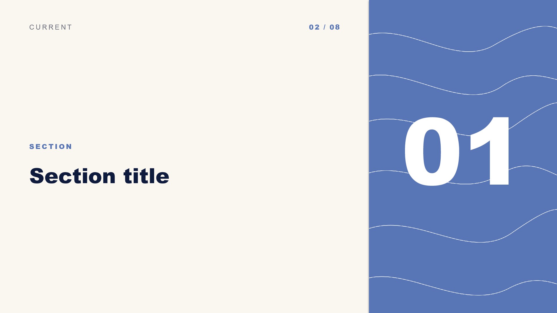 Lines — Blue slide 2: Section divider