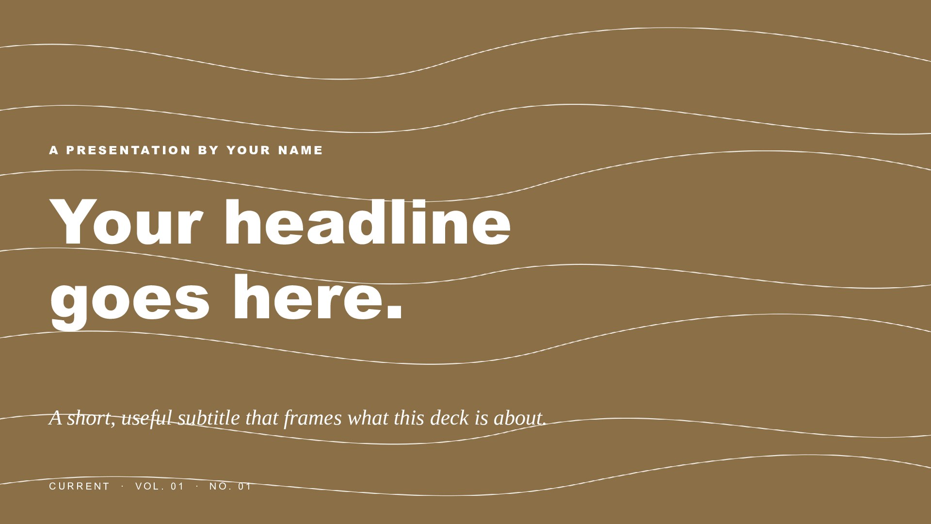 Lines — Brown slide 1: Title cover