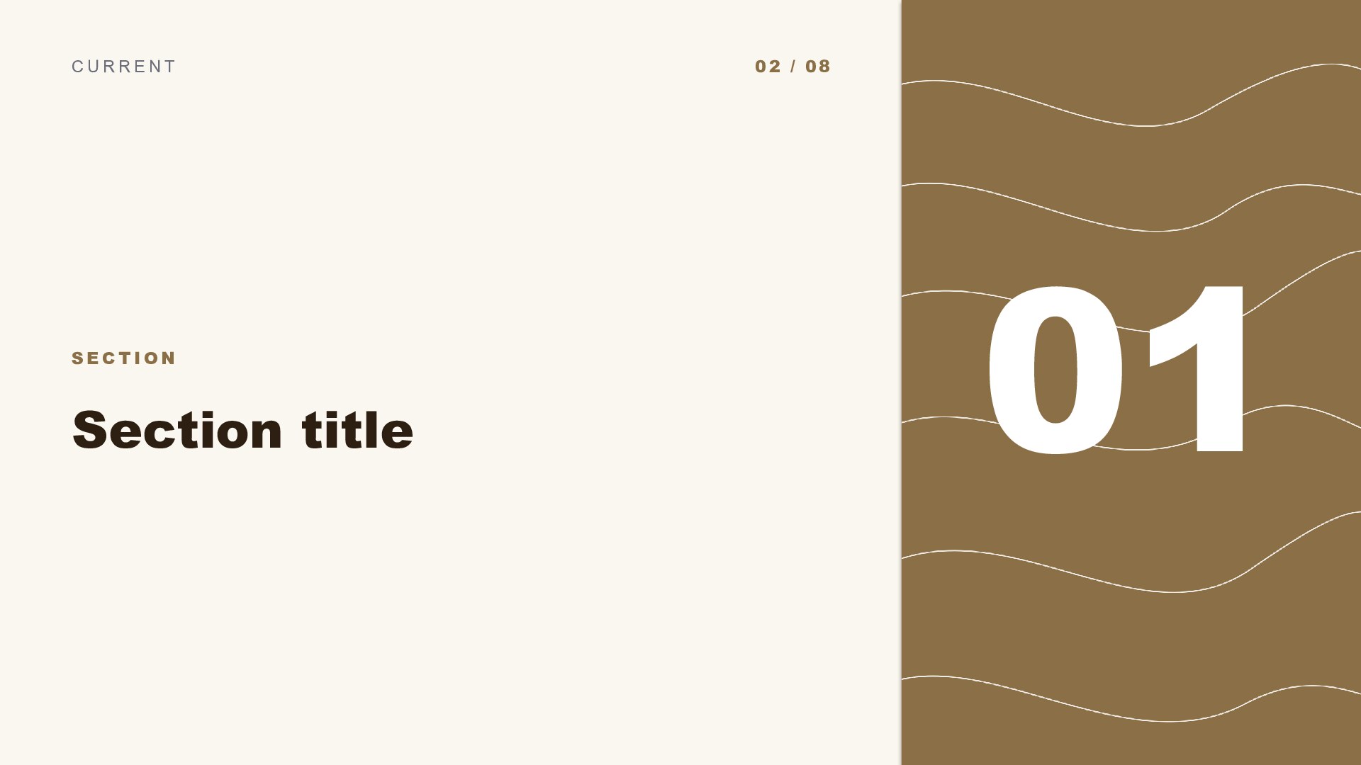 Lines — Brown slide 2: Section divider