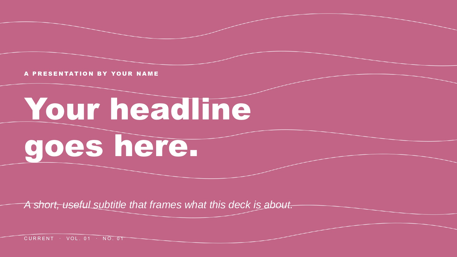 Lines — Pink slide 1: Title cover