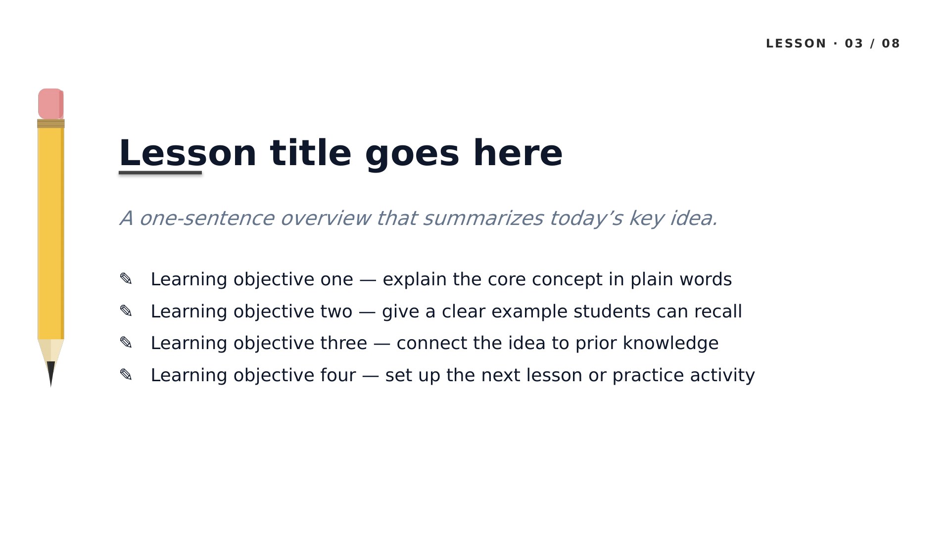 Pencil Box — Sky Blue slide 3: Lesson content