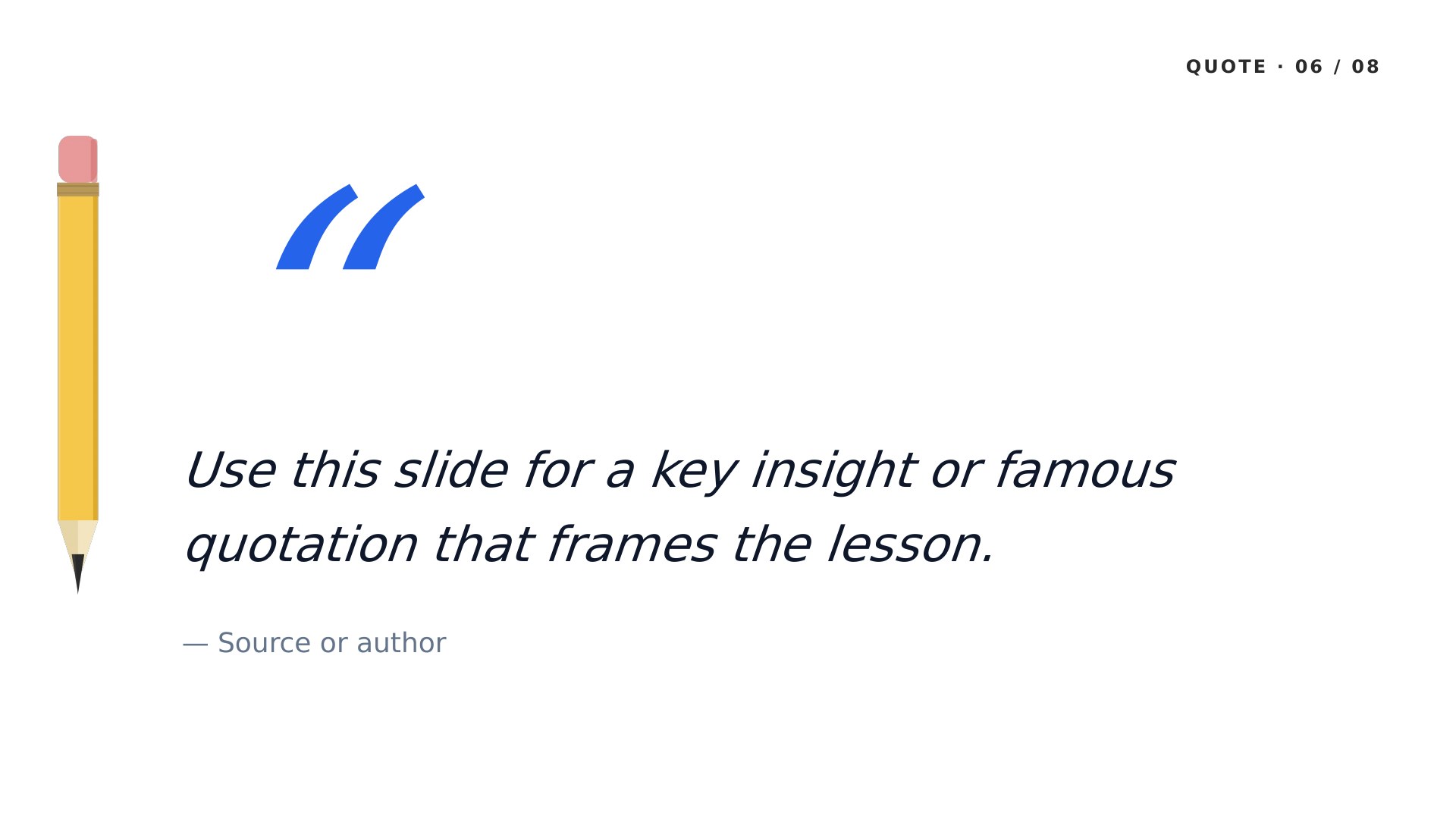 Pencil Box — Sky Blue slide 6: Key quote