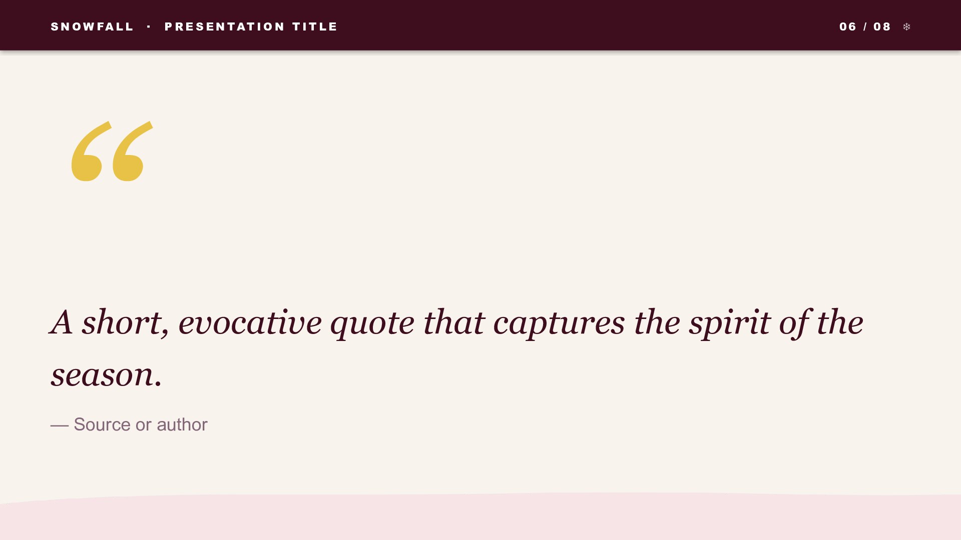 Snowfall — Cardinal slide 6: Pull quote