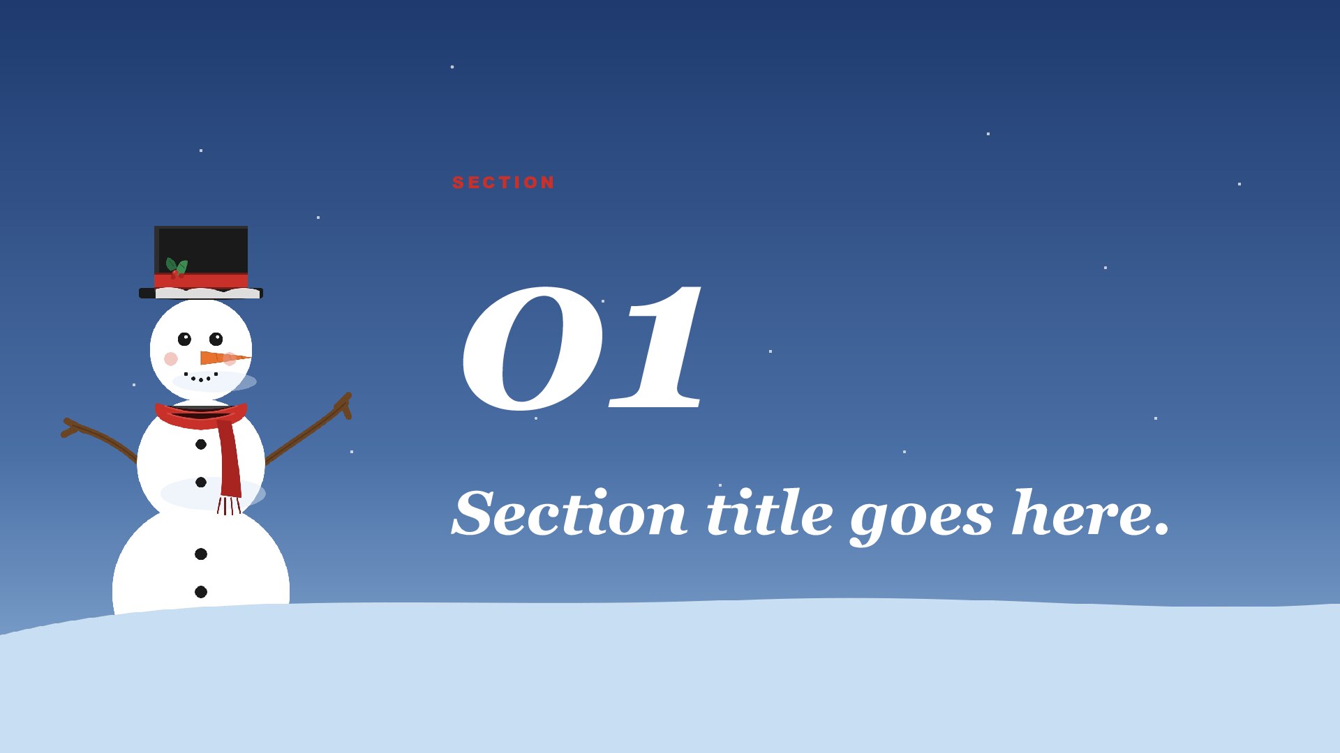 Snowfall — Twilight slide 2: Section divider