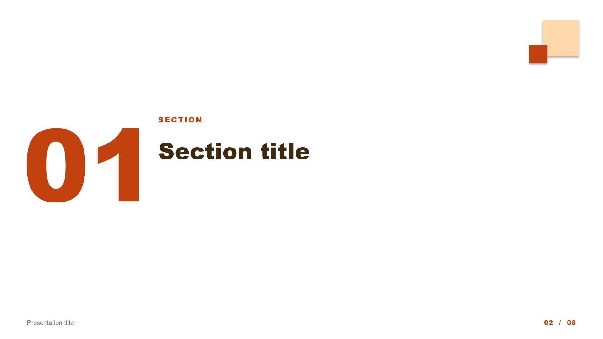 Squares — Copper slide 2: Section divider