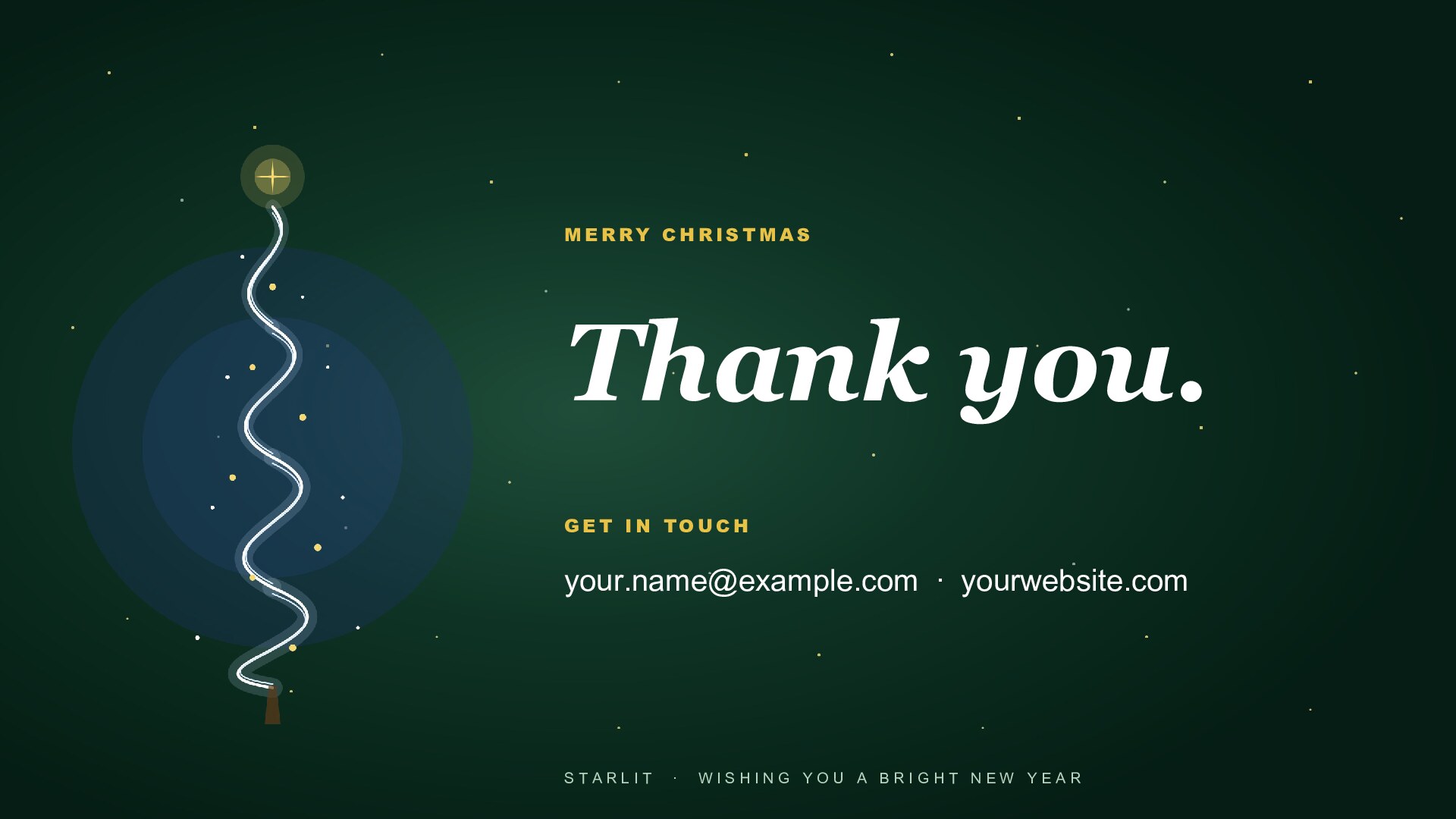 Starlit — Evergreen slide 8: Closing