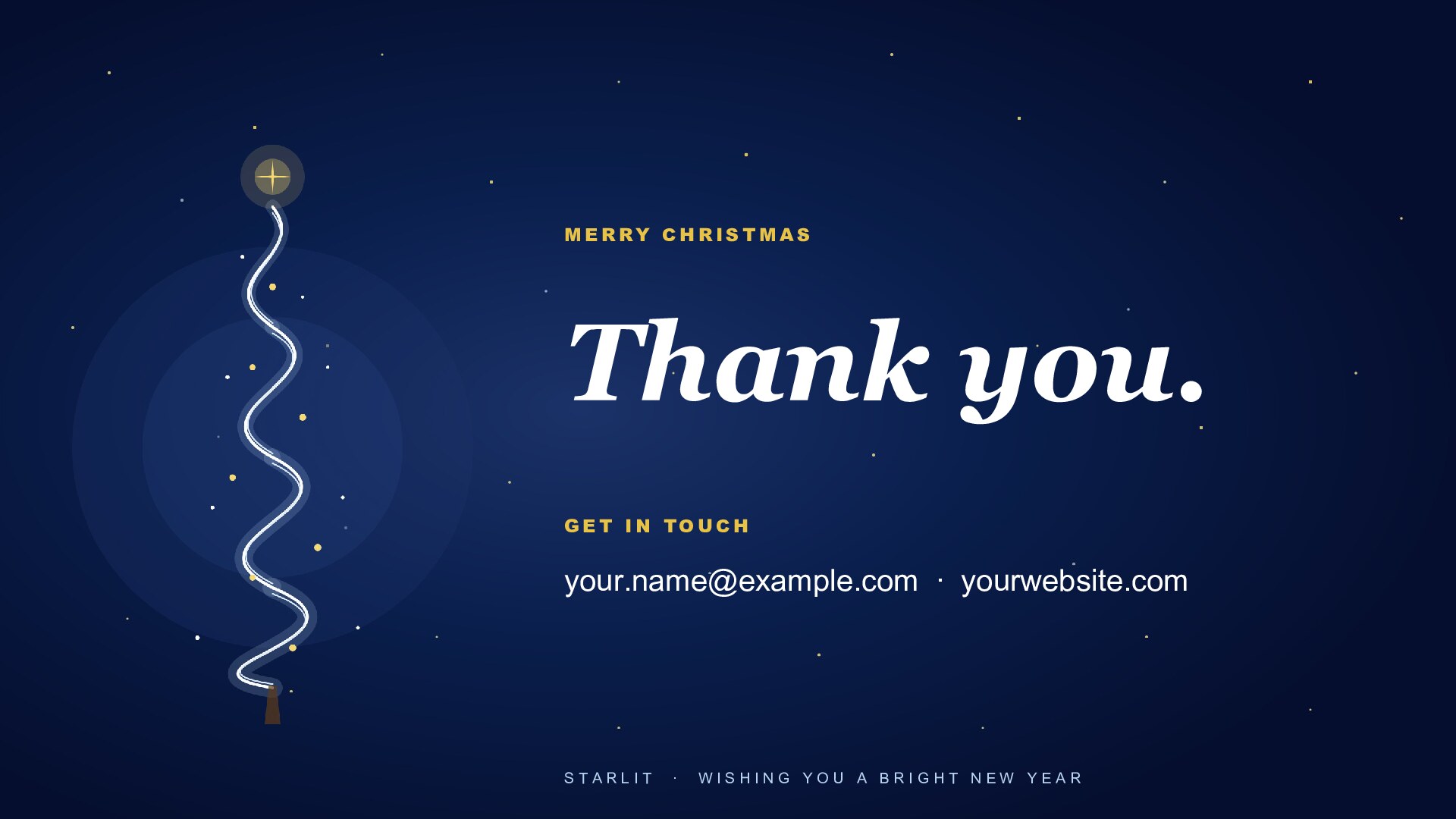 Starlit — Midnight slide 8: Closing