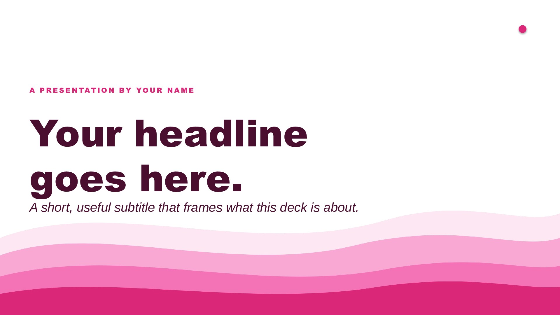 Waves — Pink slide 1: Title cover