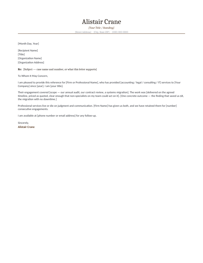 Professional Services — Filing preview