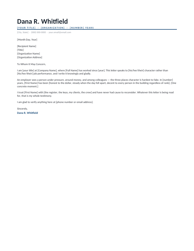 From an Employer — Credentials preview