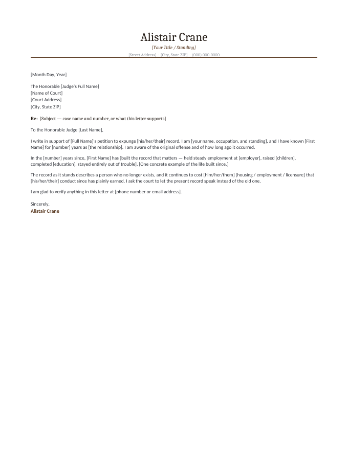 Expungement Petition — Filing preview