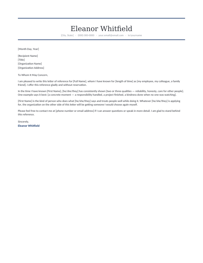 Formal Serif — Navy preview
