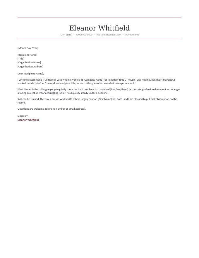 Senior Colleague — Burgundy preview