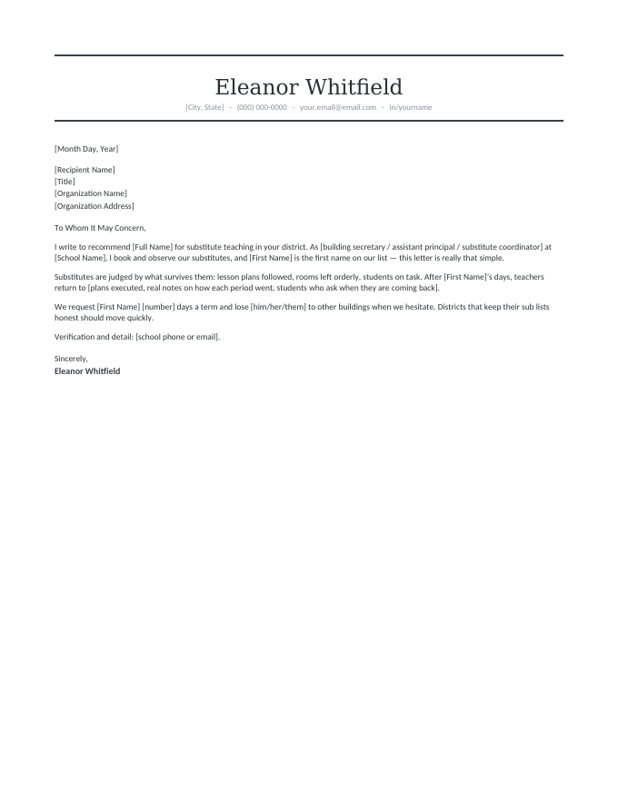 Substitute Teaching — Graphite preview