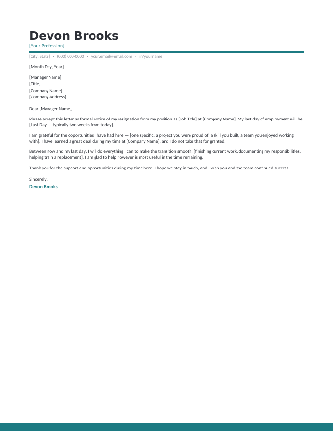 Contemporary — Teal preview