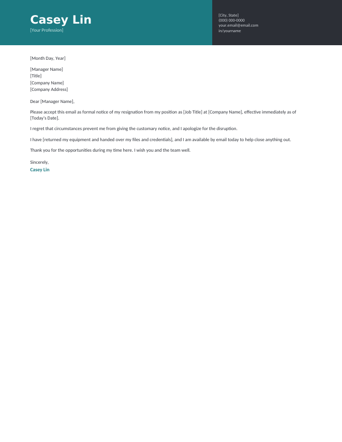 Email Version — Two-Tone preview
