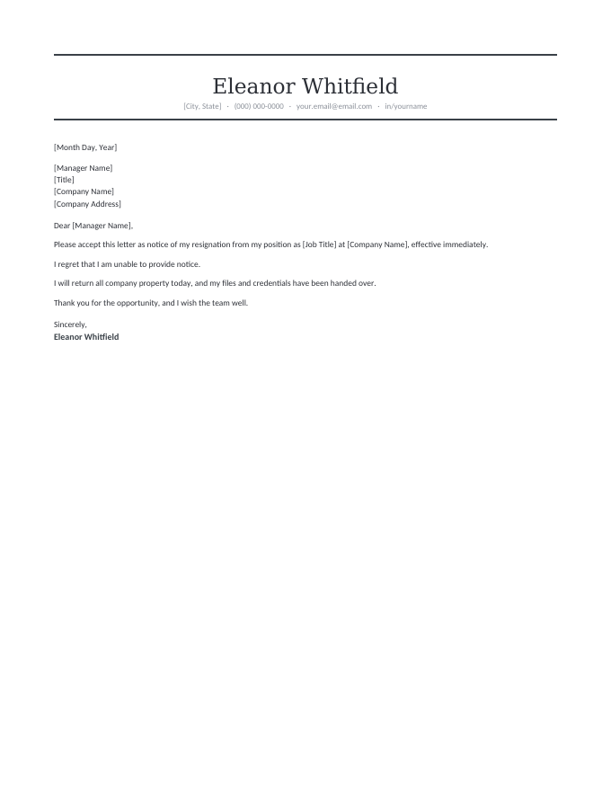 No Notice, Short Form — Formal Graphite preview