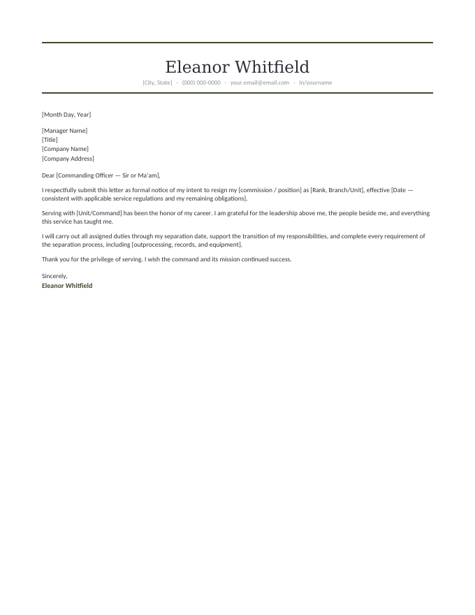 Formal Serif — Army Green preview