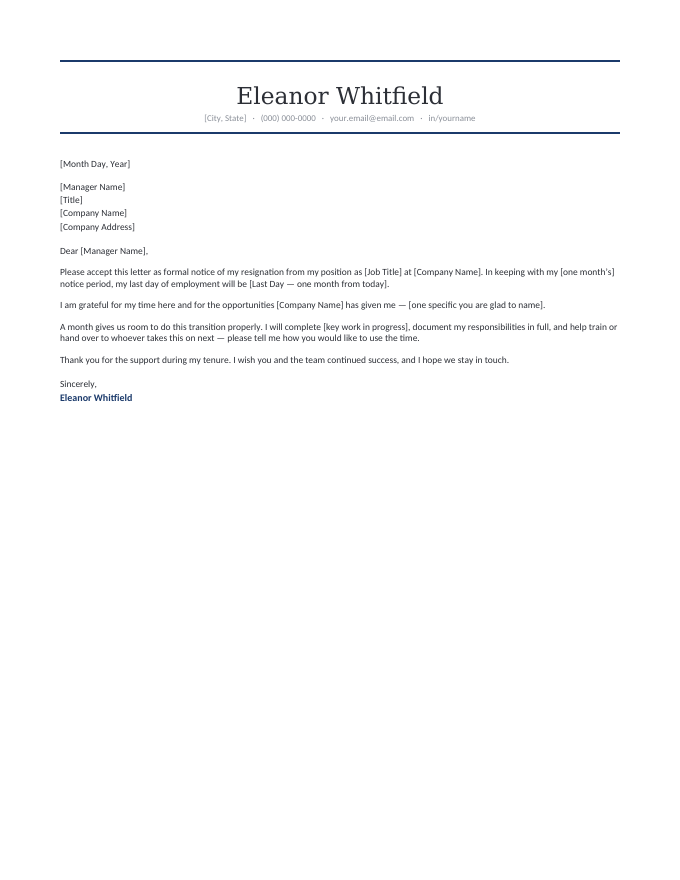 Formal Serif — Navy preview
