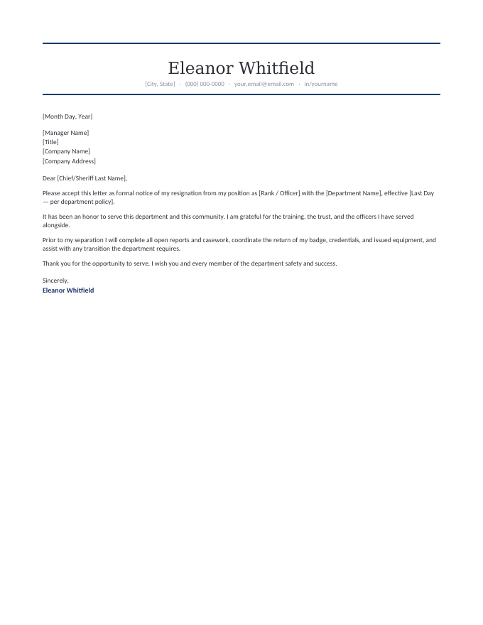 Formal Serif — Navy preview