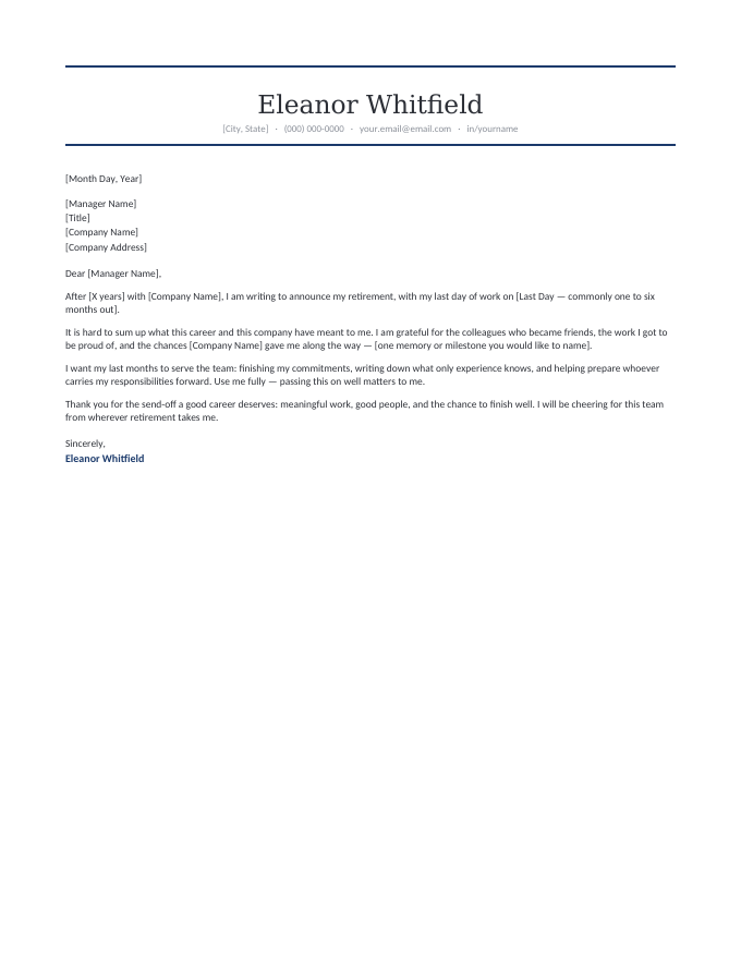 Formal Serif — Navy preview
