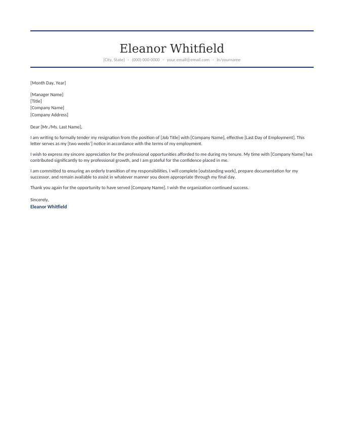 Formal Serif — Navy preview