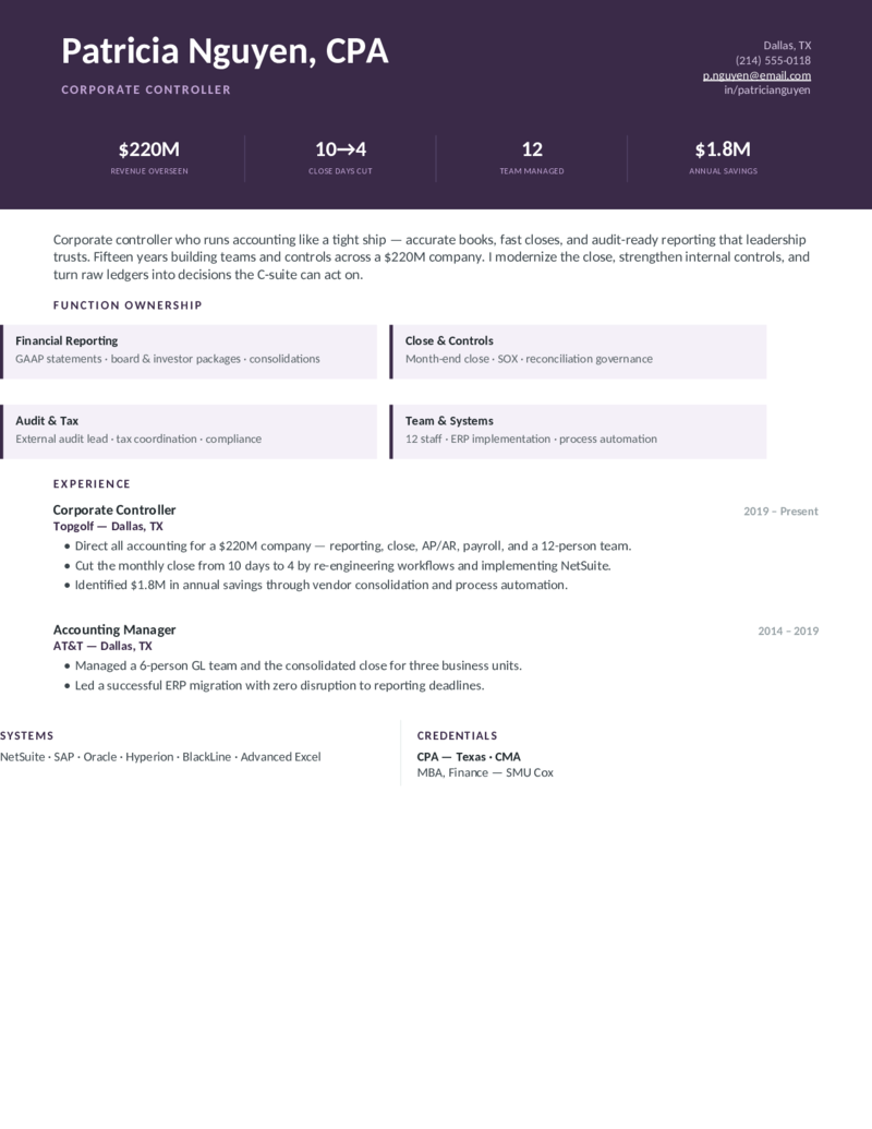Controller — Plum preview