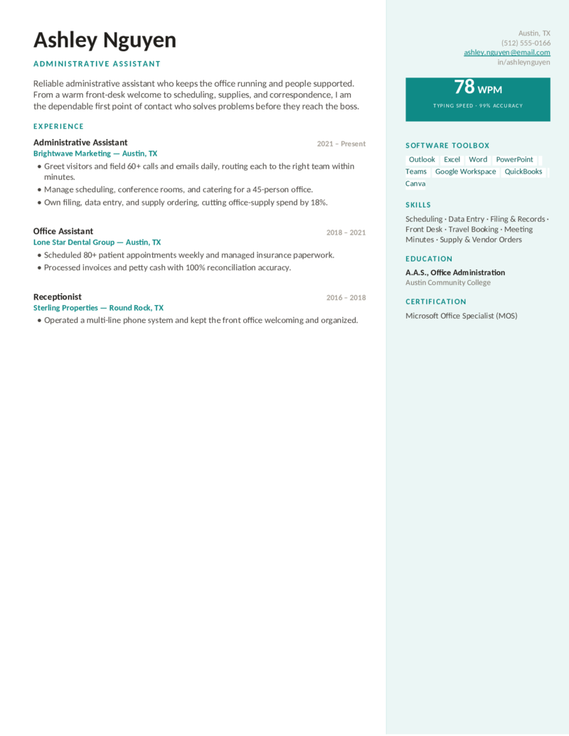 Front Office — Teal preview