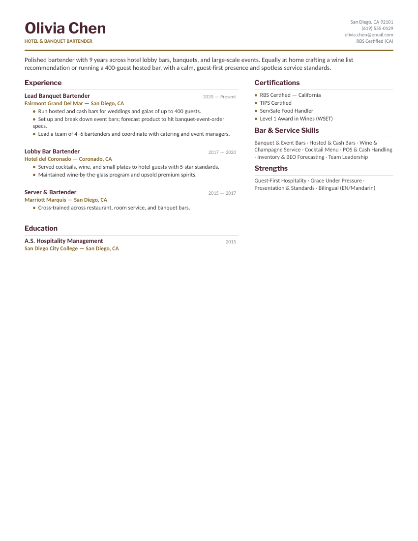 Hotel & Events — Burgundy preview