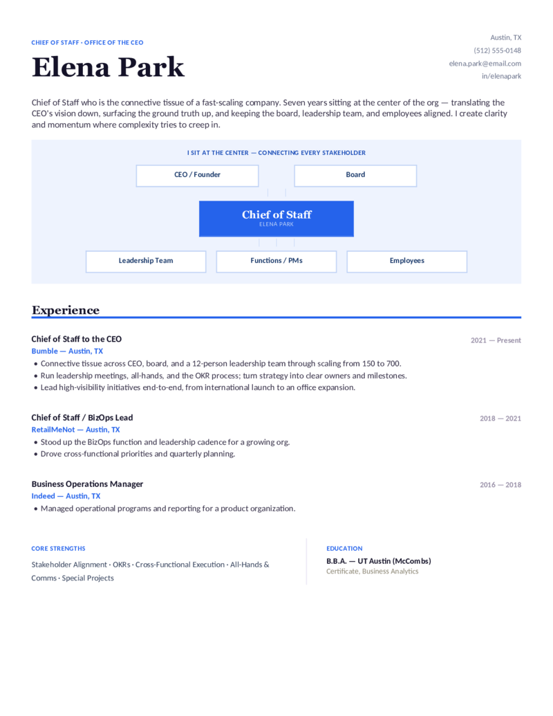 Stakeholder Hub — Blue preview
