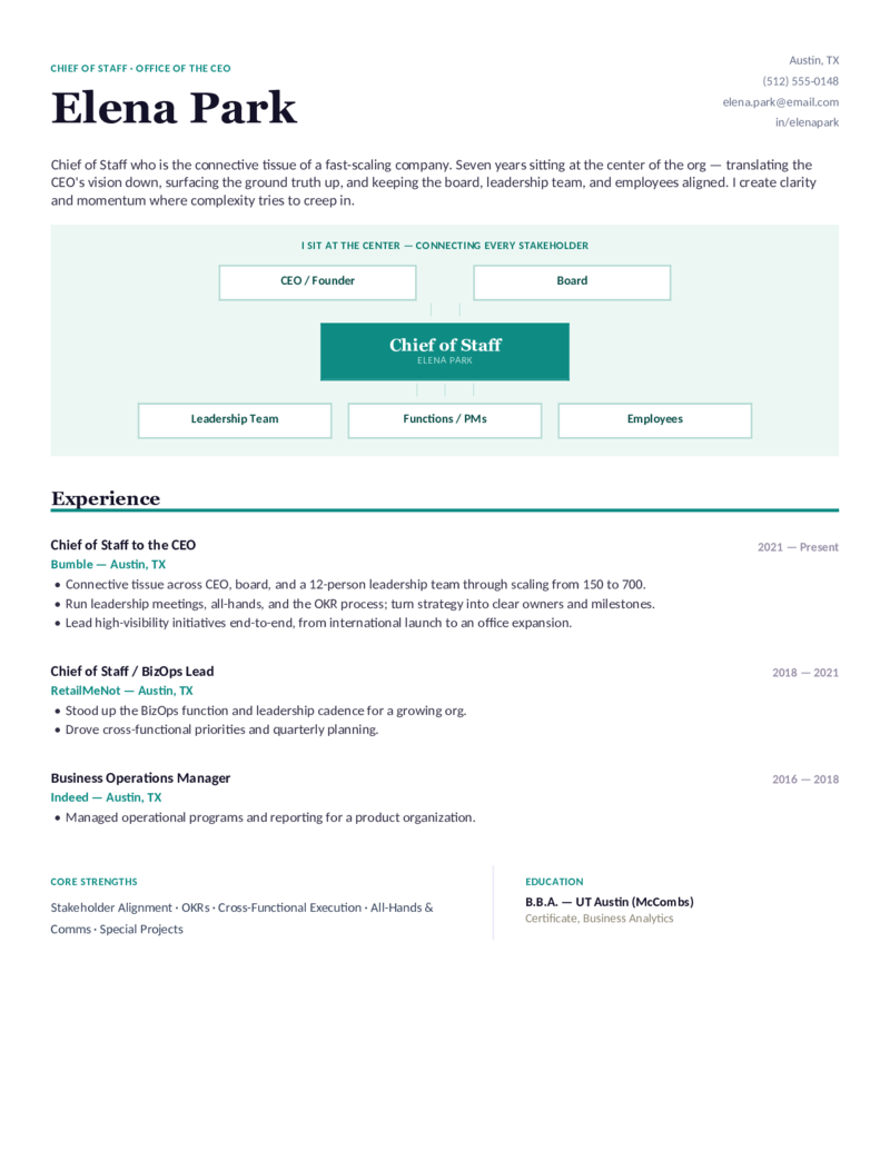 Stakeholder Hub — Teal preview