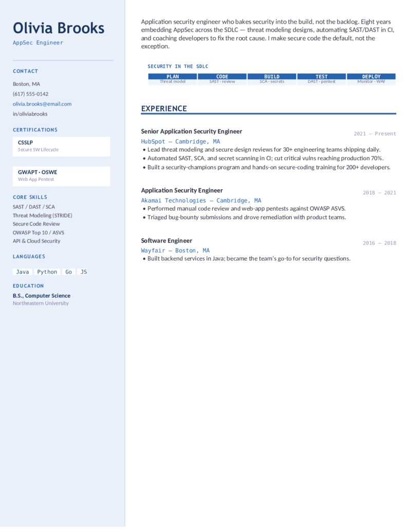 Application Security — Blue preview
