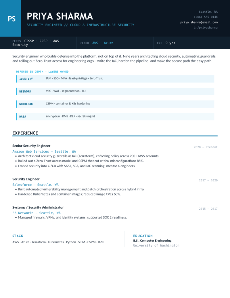 Security Engineer preview
