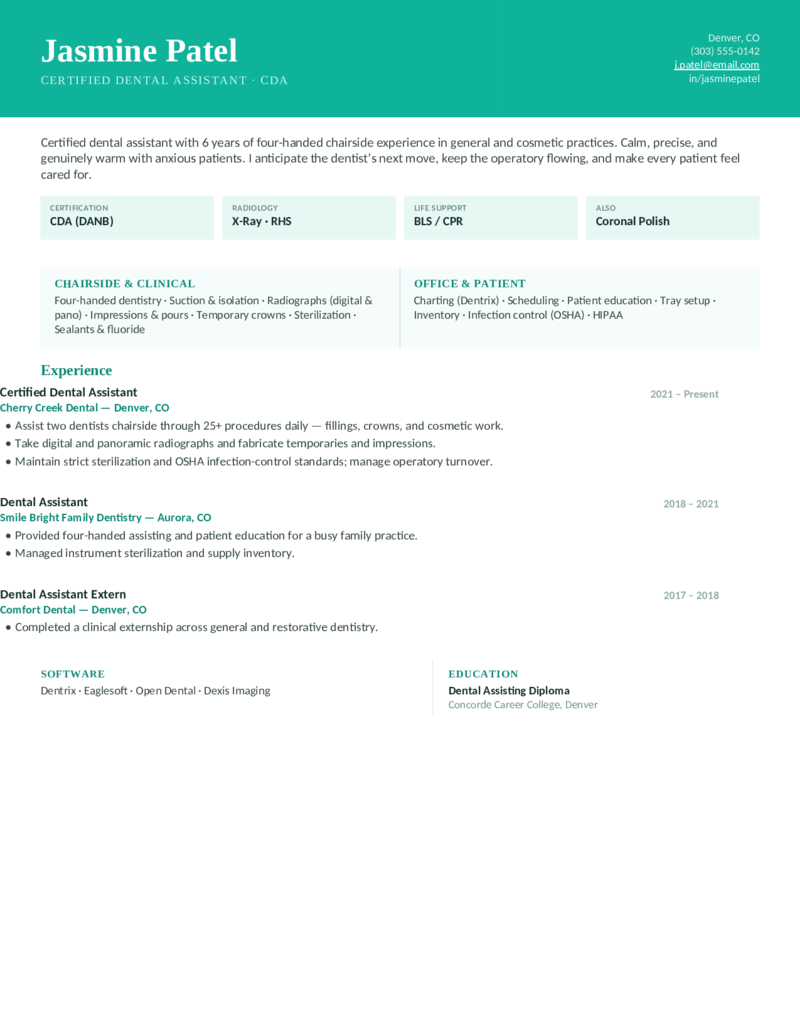 Chairside — Teal preview