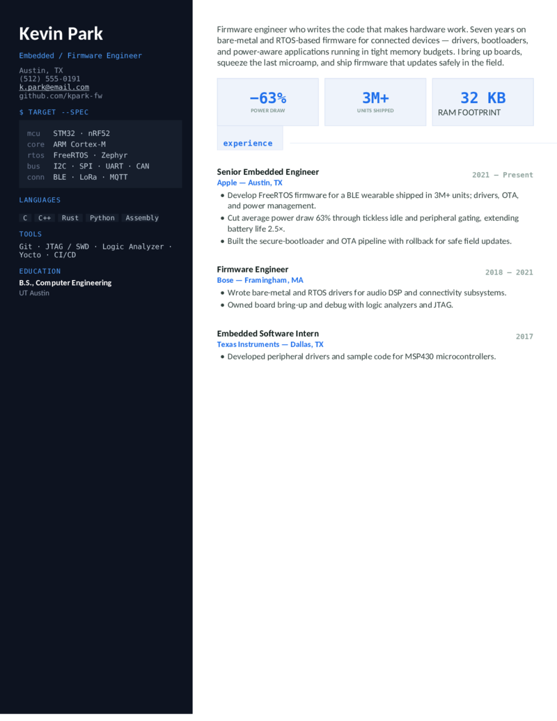 Embedded — Blue preview