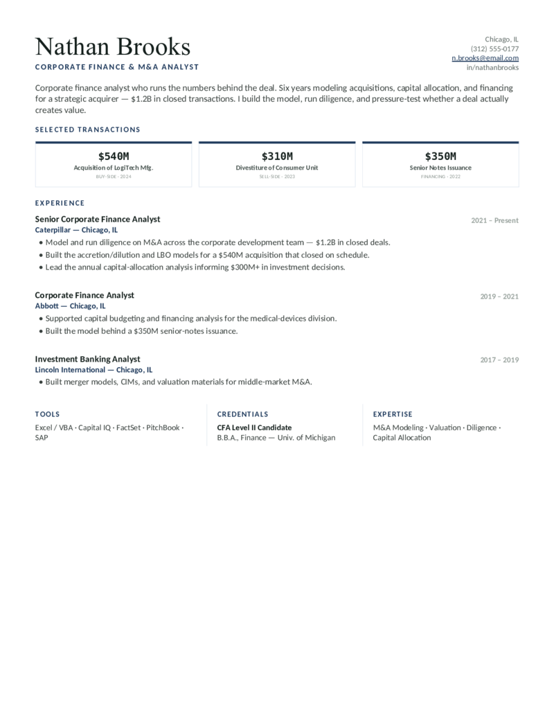 Corporate Finance — Navy preview