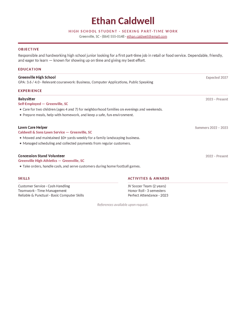 First Step — Burgundy preview