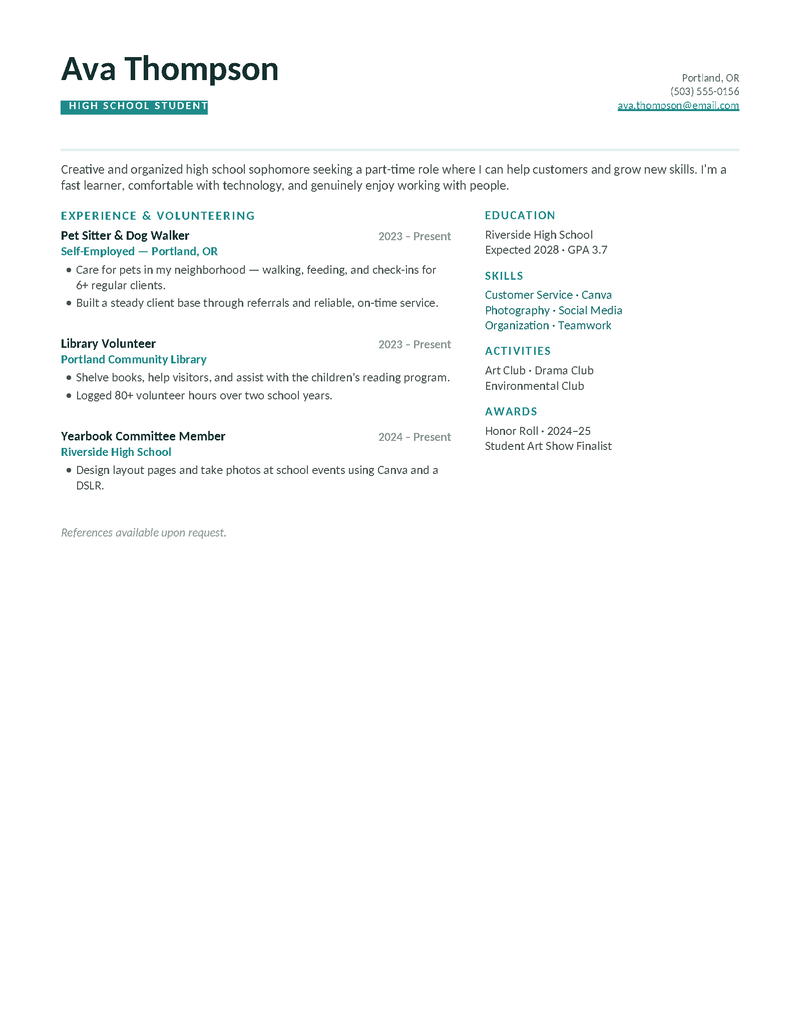 Fresh — Teal preview