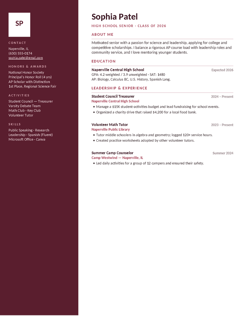 Honor Roll — Burgundy preview