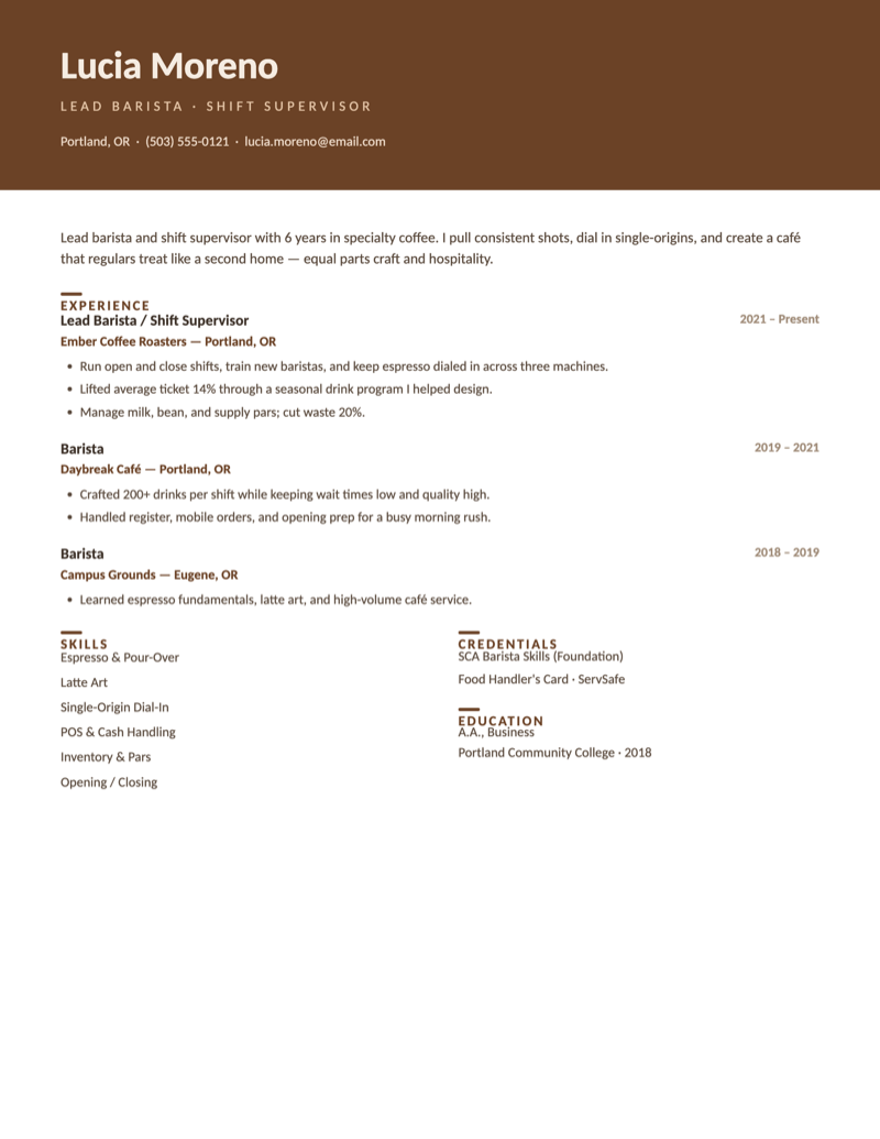 Barista / Café preview