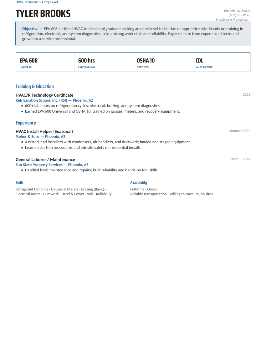 Residential / Apprentice — Blue preview