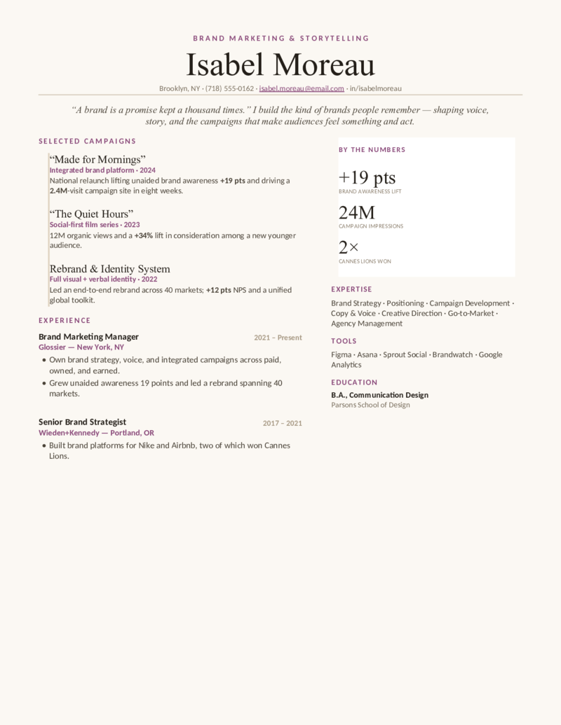 Brand — Plum preview