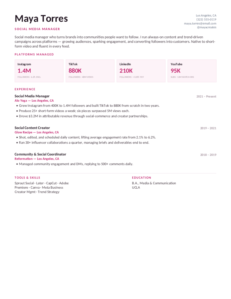 Social — Magenta preview