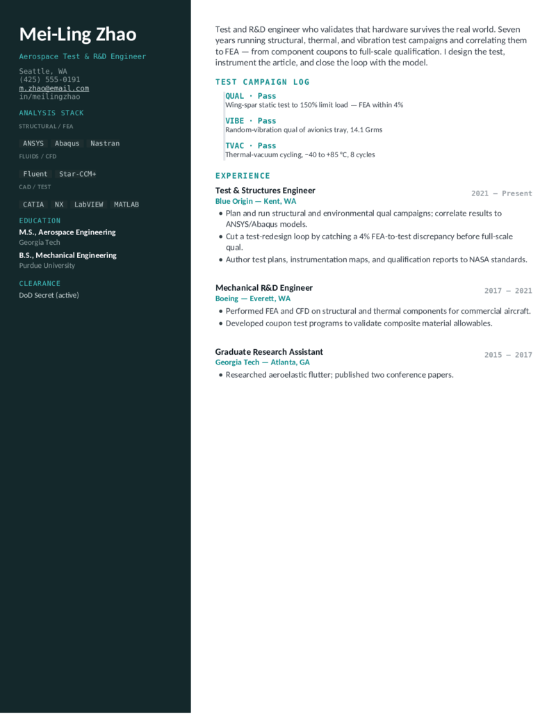 Aerospace — Teal preview