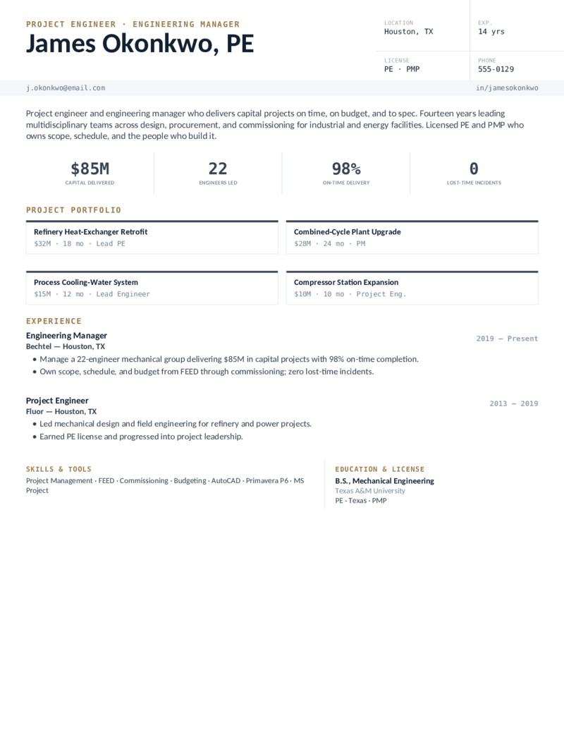 Project — Slate preview