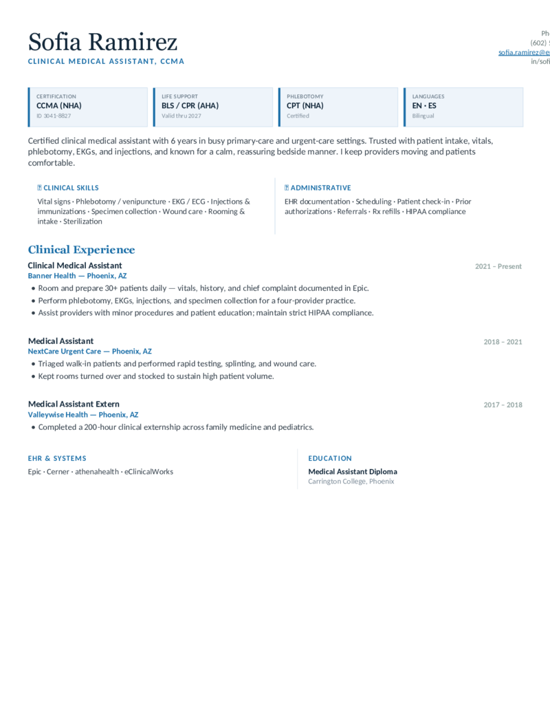 Clinical — Blue preview