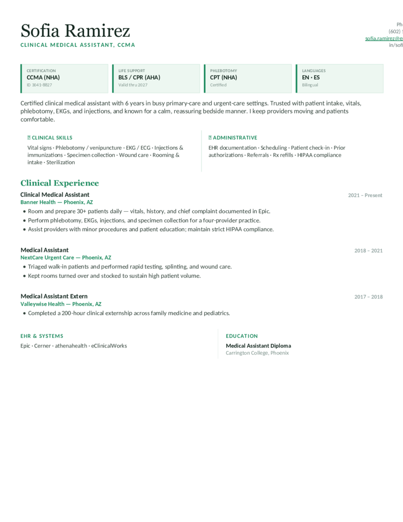 Clinical — Green preview